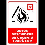 Indicator pentru buton deschidere de urgenta trapa fum